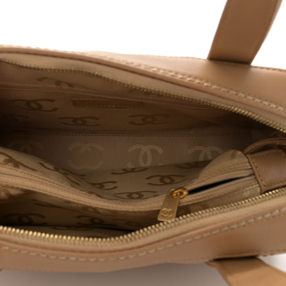 Chanel Calfskin Wild Stitch Top Handle Bag Beige 7 of 20