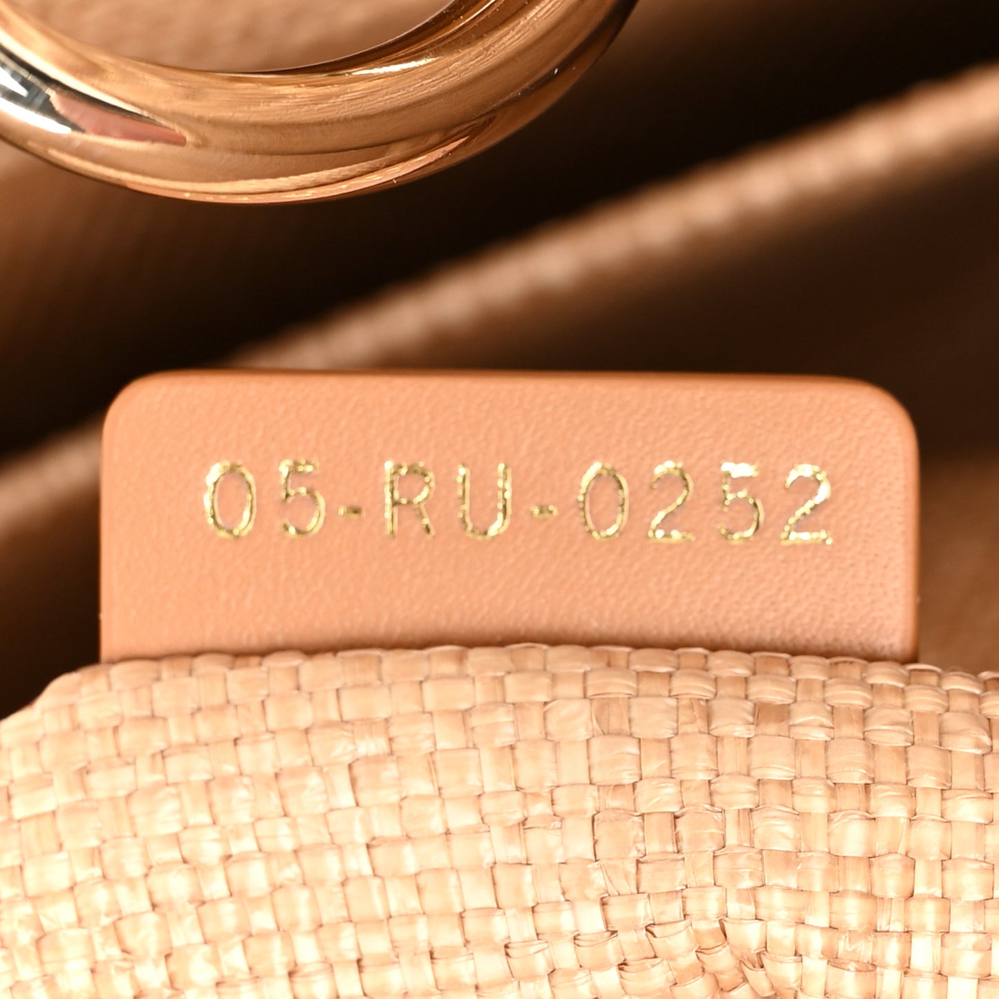 Raffia Medium Lady Dior Bag Beige