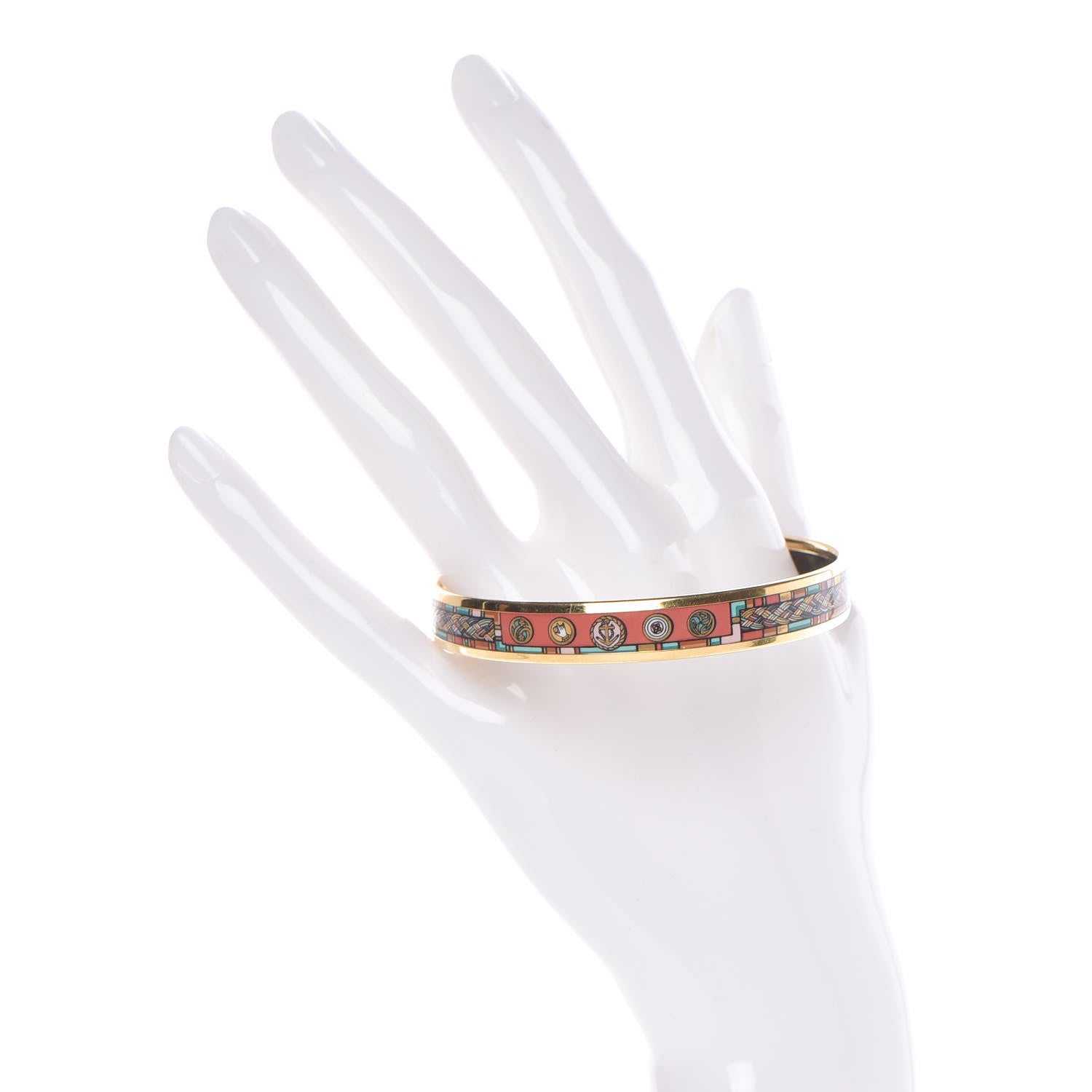 Hermes Enamel Printed Narrow Bracelet 65 2 of 5