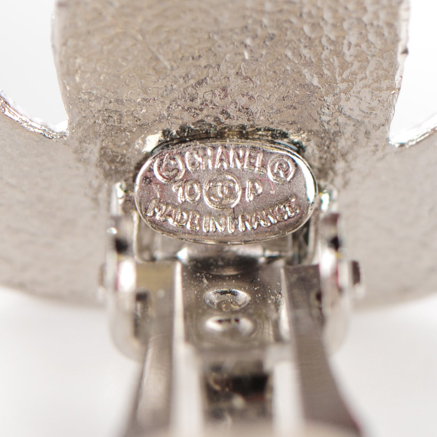 Crystal CC Clip On Earrings Silver
