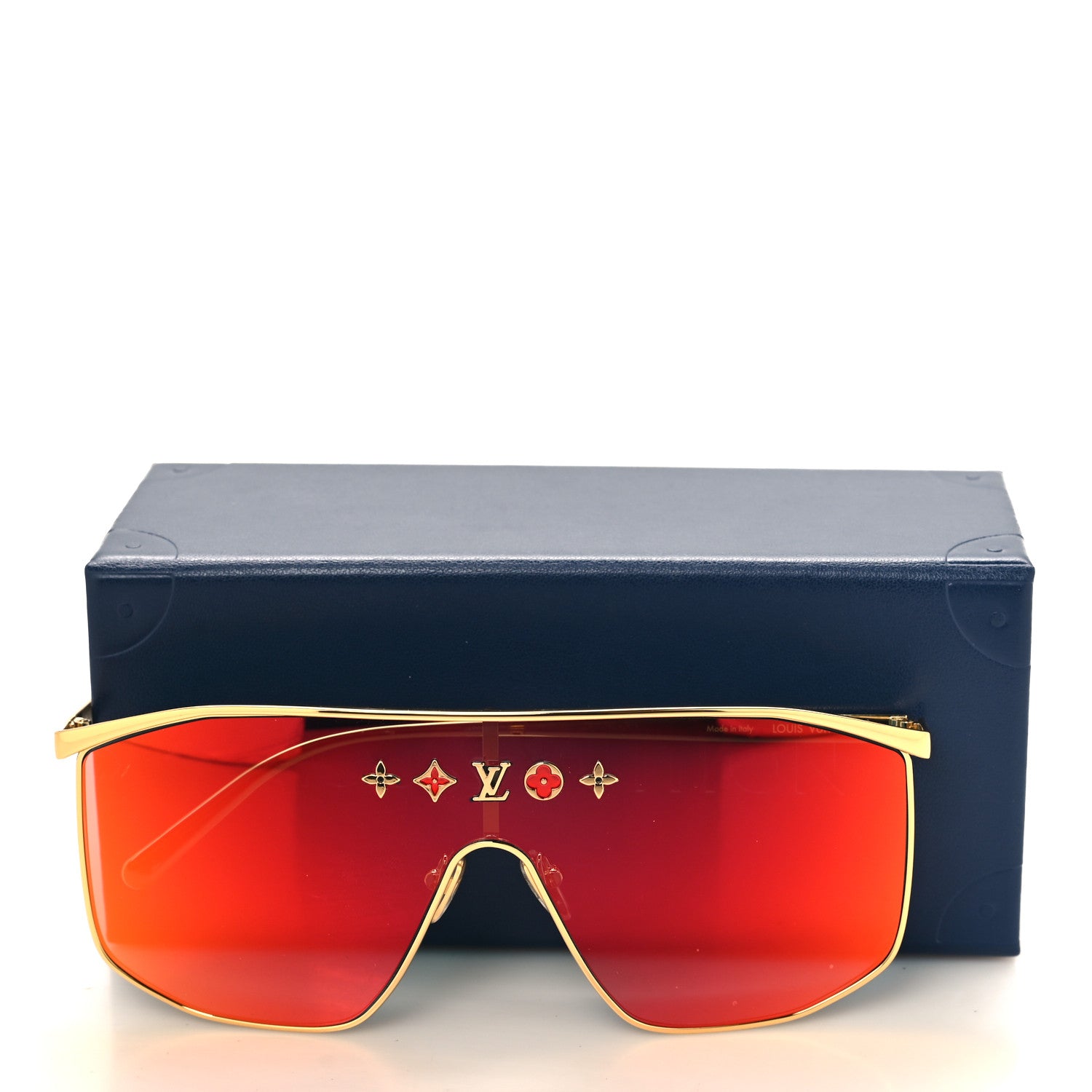 Louis Vuitton Metal LV Golden Mask Sunglasses Z2727U Gold 1576219