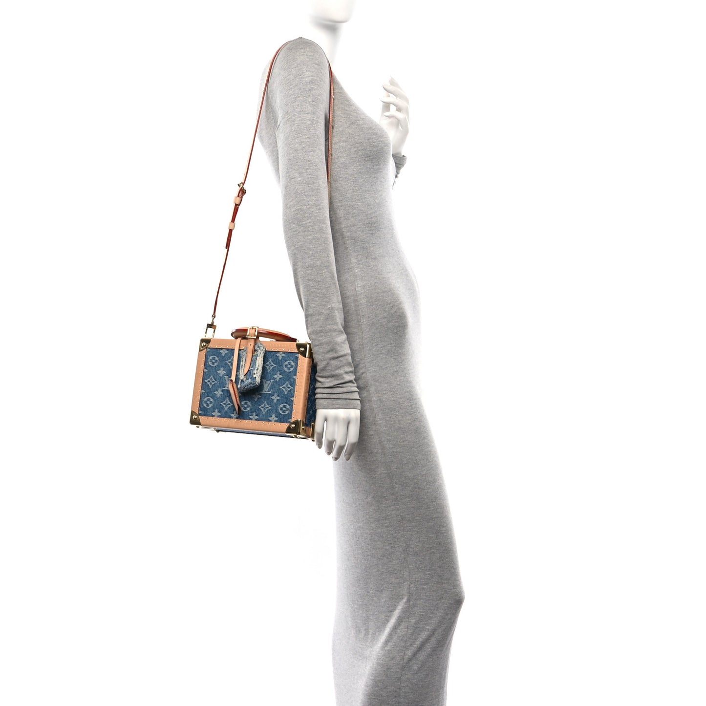 Monogram Denim Petite Valise Blue