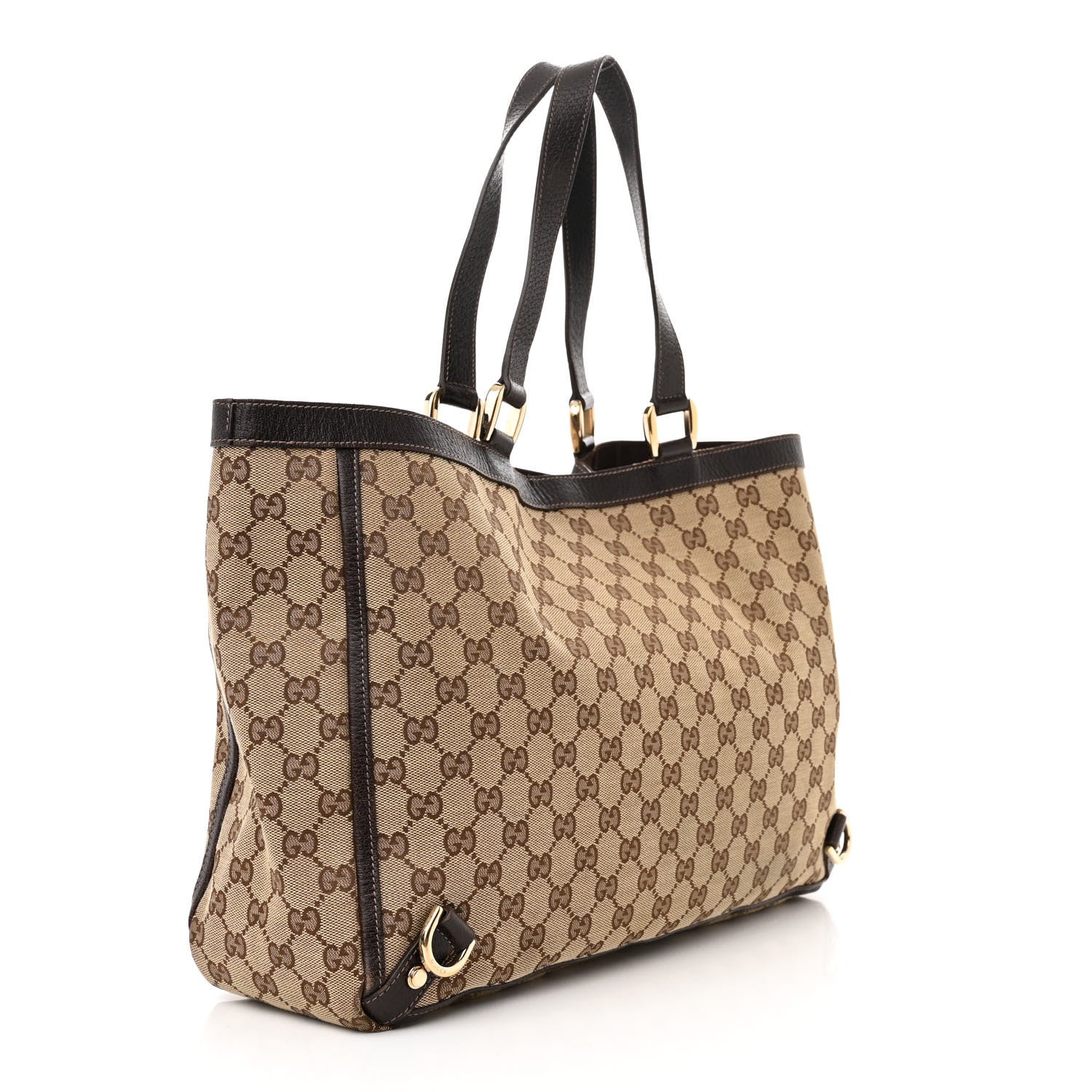 Gucci Monogram Large Abbey Tote Dark Brown 3 of 13