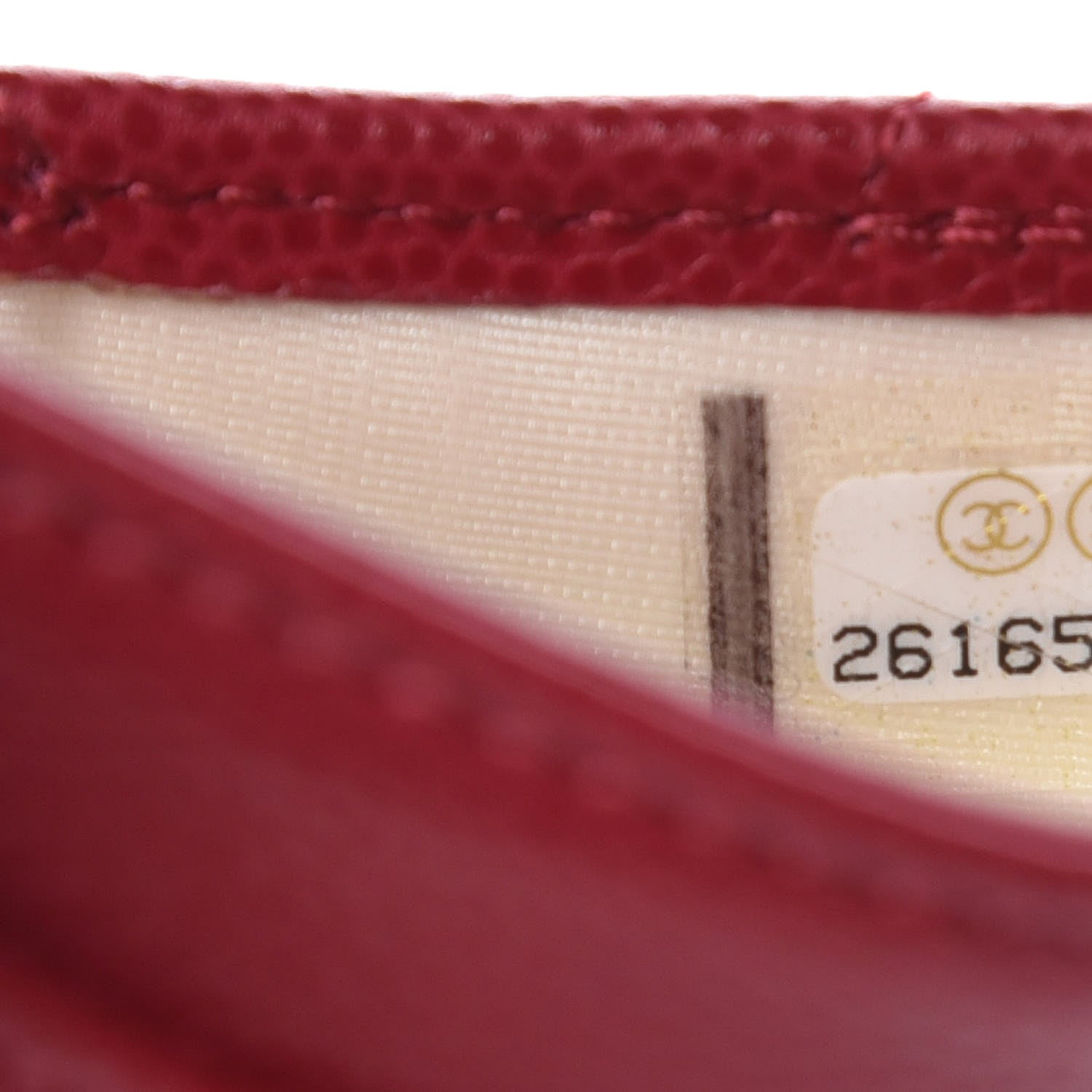 Chanel Caviar Quilted Card Holder Dark Pink 8 of 9