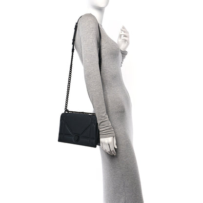 Christian Dior Ultra Matte Calfskin Studded Medium Diorama Flap Bag Black 2 of 11