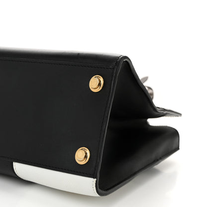 Louis Vuitton Calfskin Monogram Studded City Steamer PM Black White 9 of 9