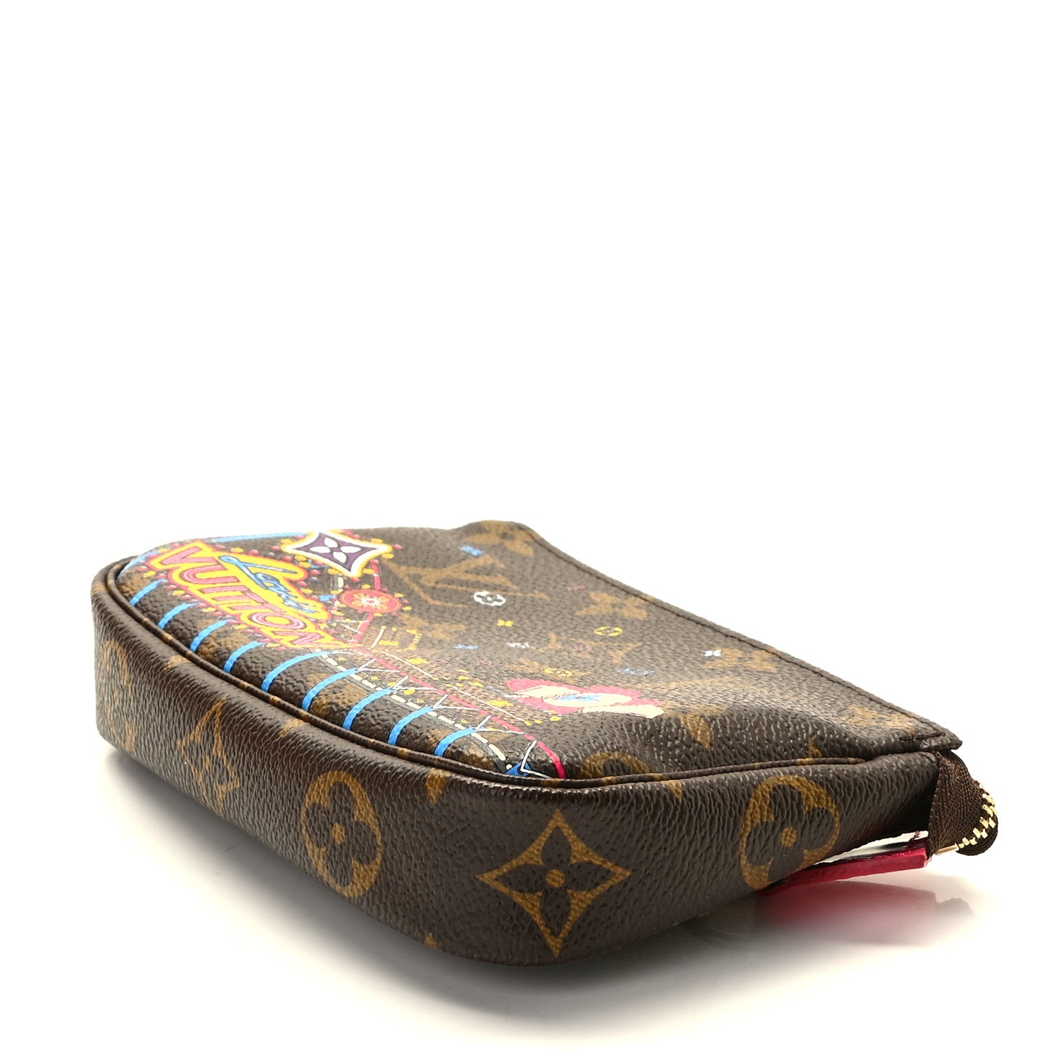 Louis Vuitton Monogram 2020 Christmas Animation Roller Coaster Mini Pochette Accessories Pivoine 3 of 8
