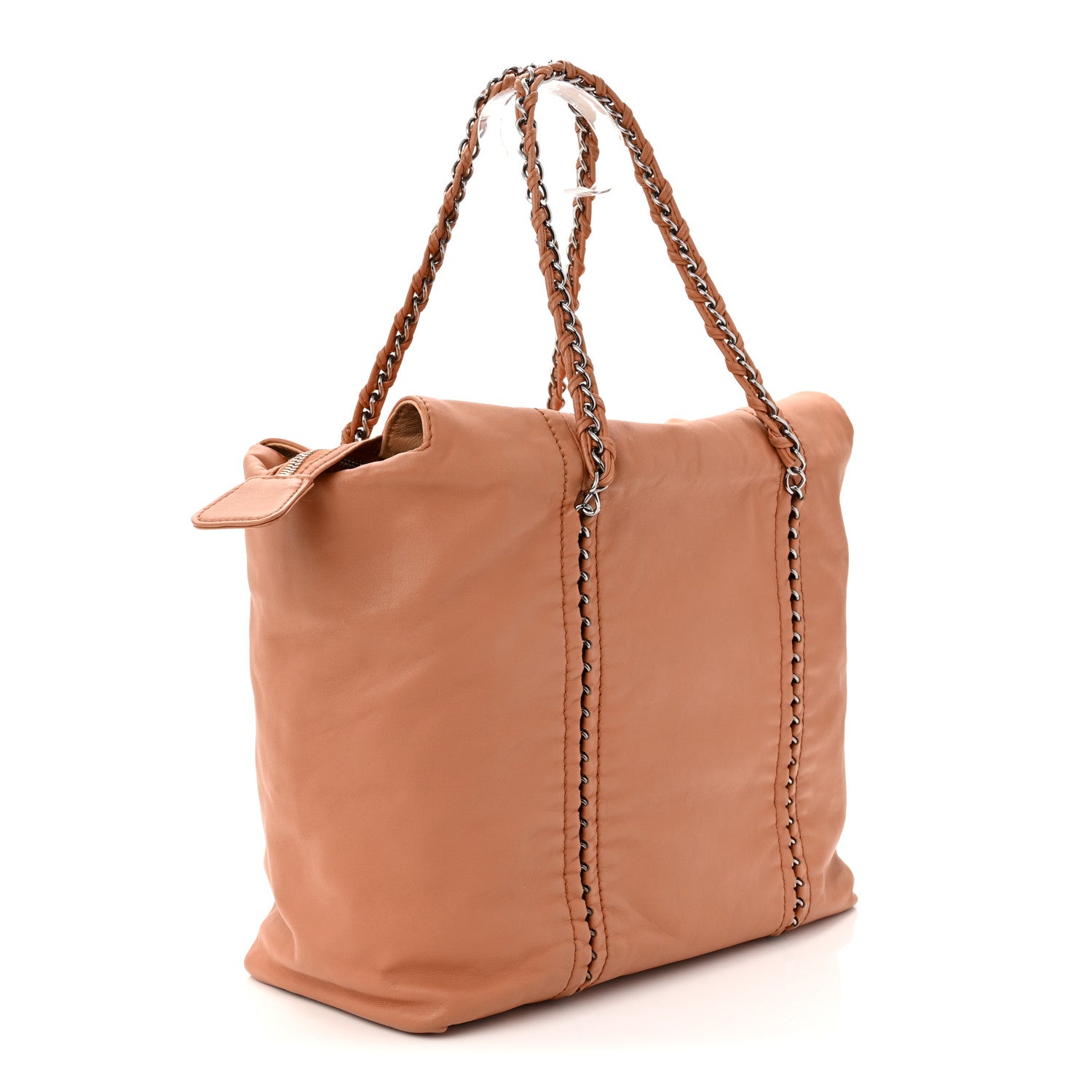 Chanel Smooth Calfskin Luxe Ligne Tote Dark Beige 3 of 11