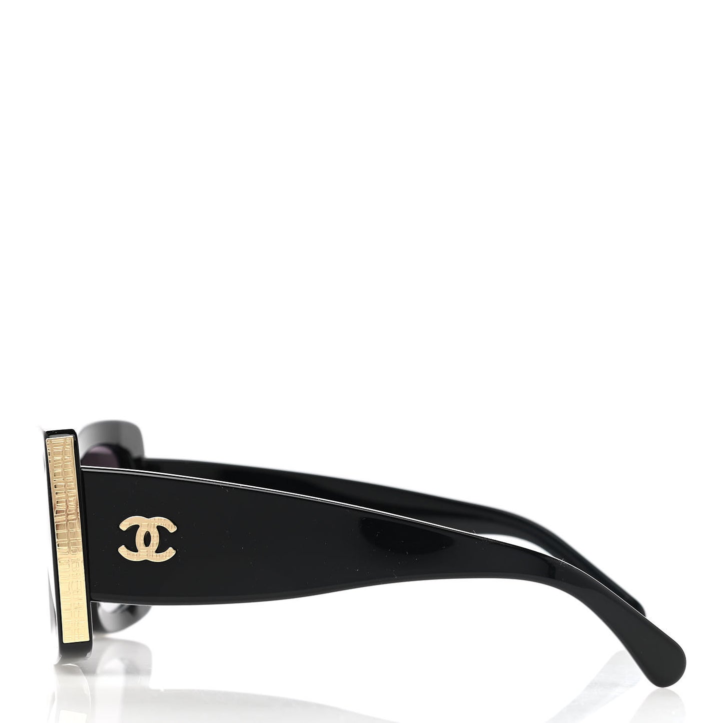 Acetate Rectangle Sunglasses 5435 Black