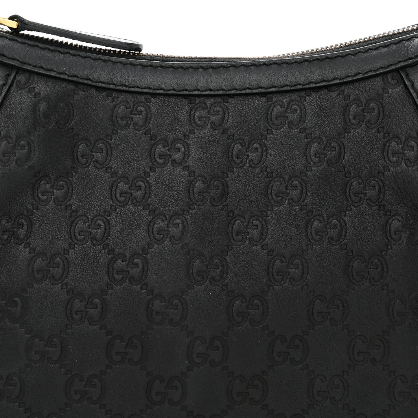 Guccissima Small Scarlett Studded Interlocking G Hobo Black