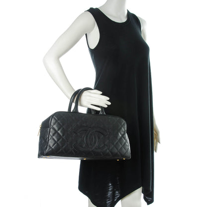 Chanel Caviar Quilted Large Bowler Black 2 of 12