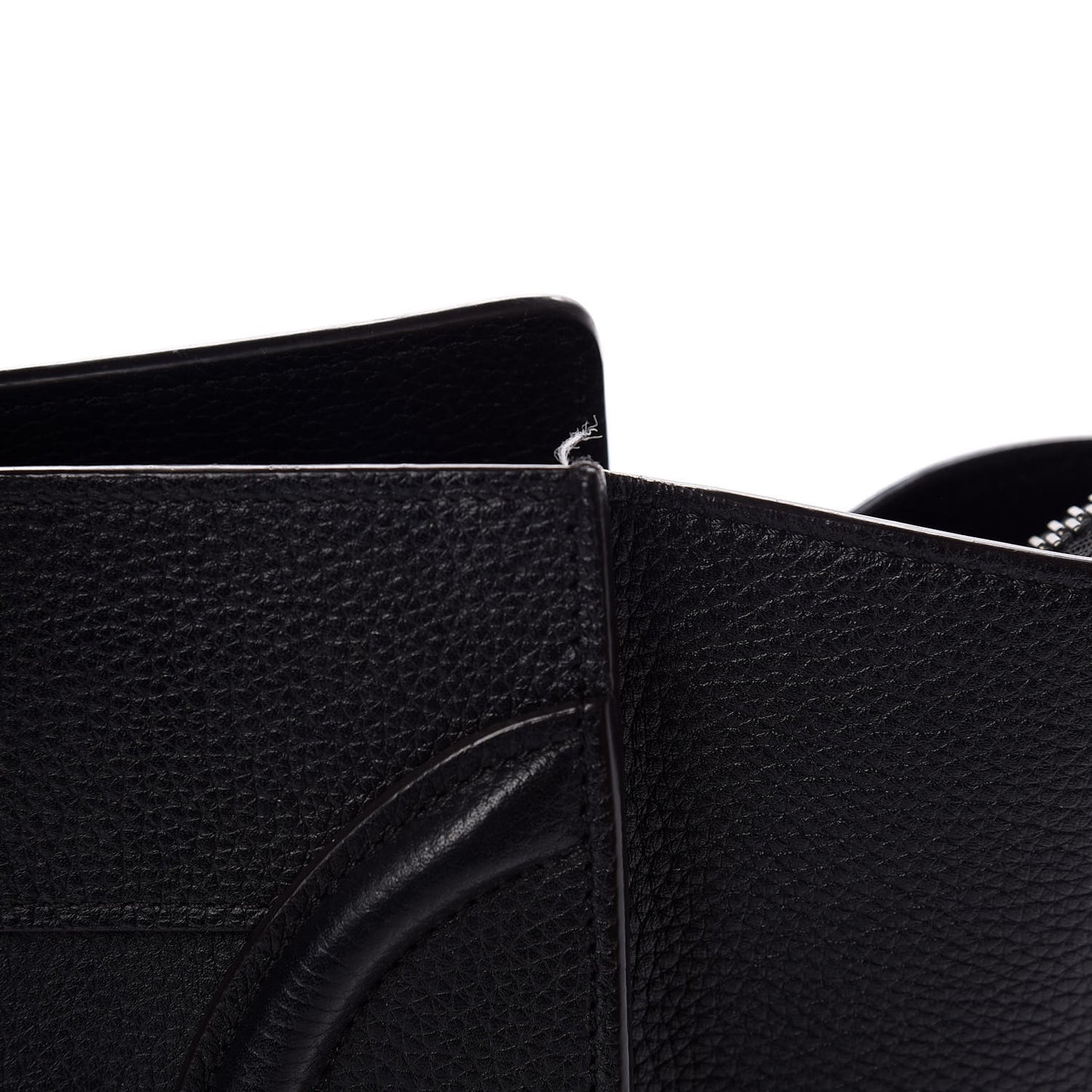 Drummed Calfskin Mini Luggage Black