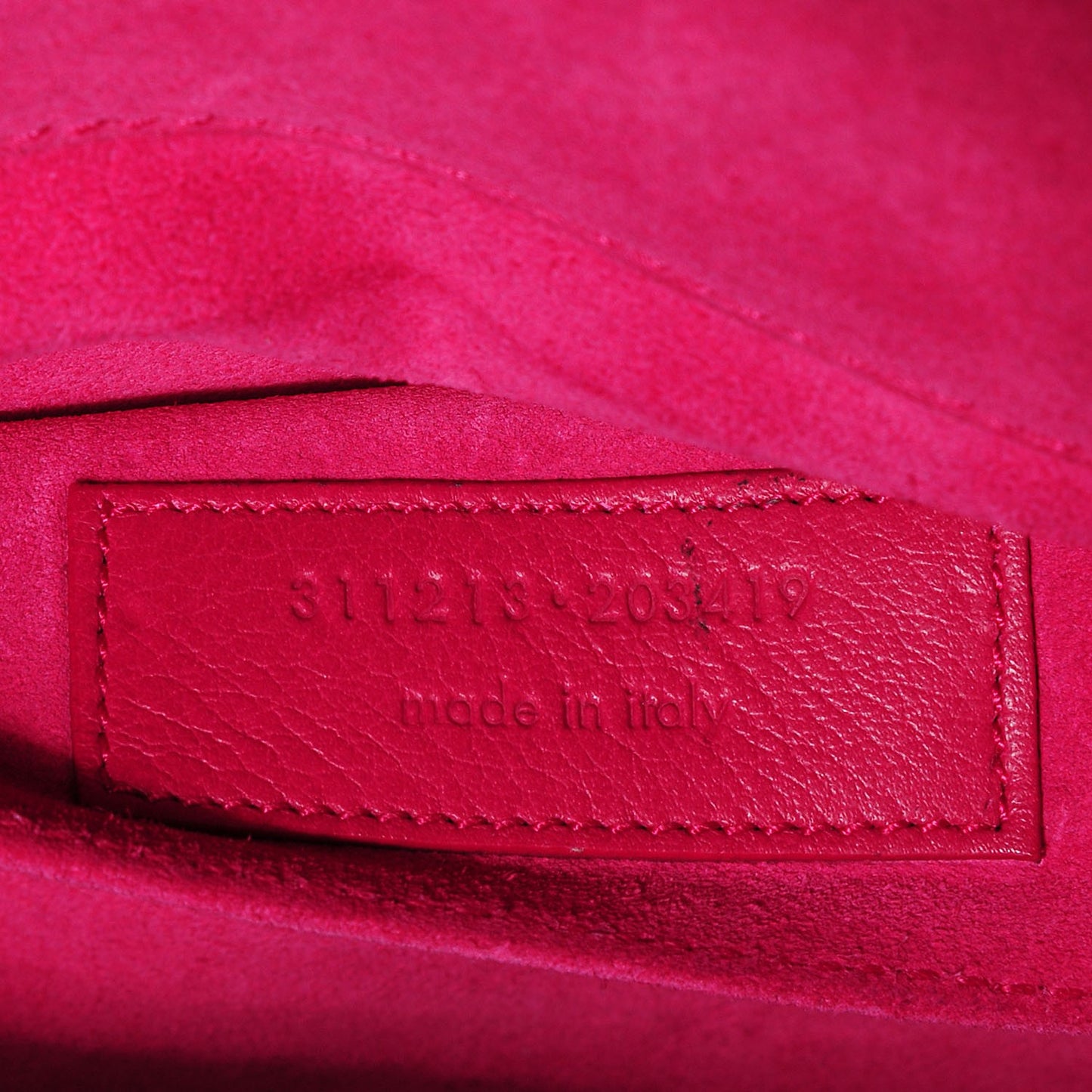 Calfskin Y Ligne Clutch Fuchsia