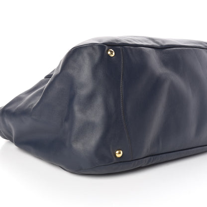 Prada Soft Calf Chain Tote Baltico 8 of 12