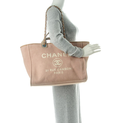 Chanel Canvas Large Deauville Tote Ecru 2 of 7