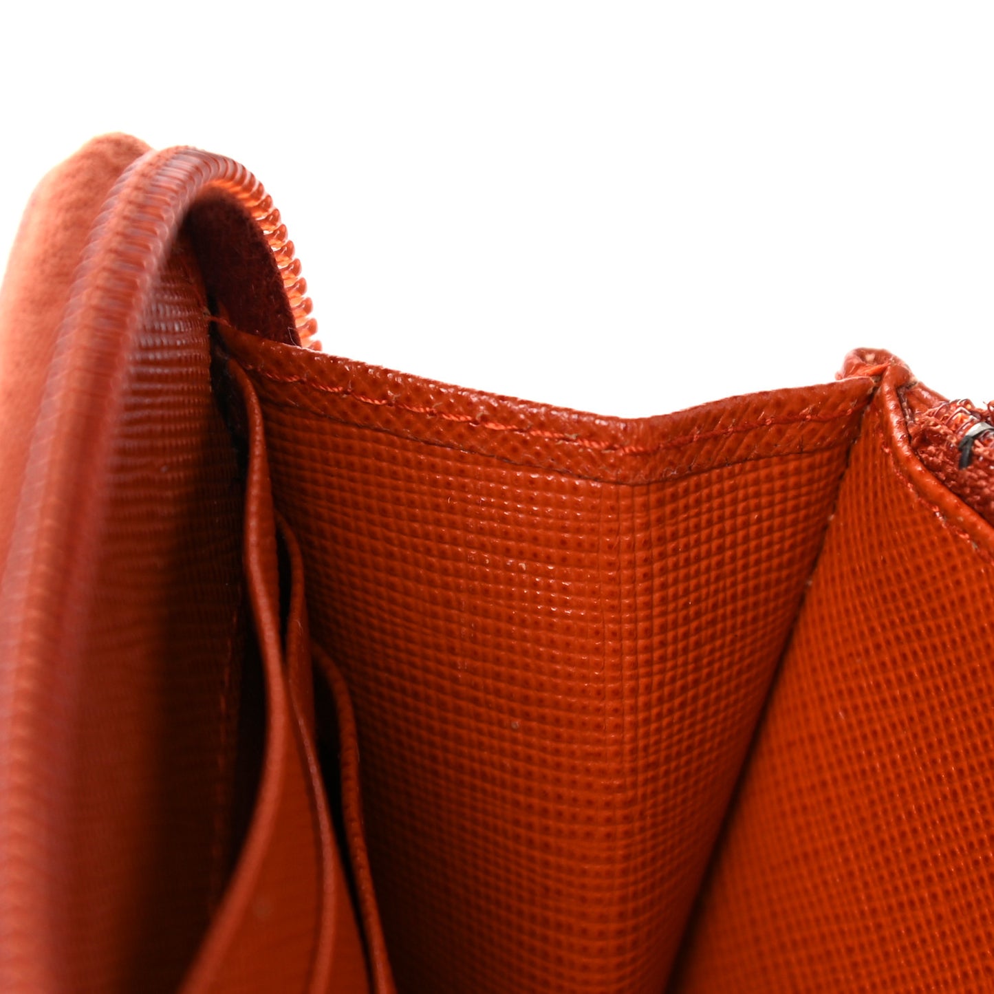 Saffiano Metal Zip Around Wallet Rame