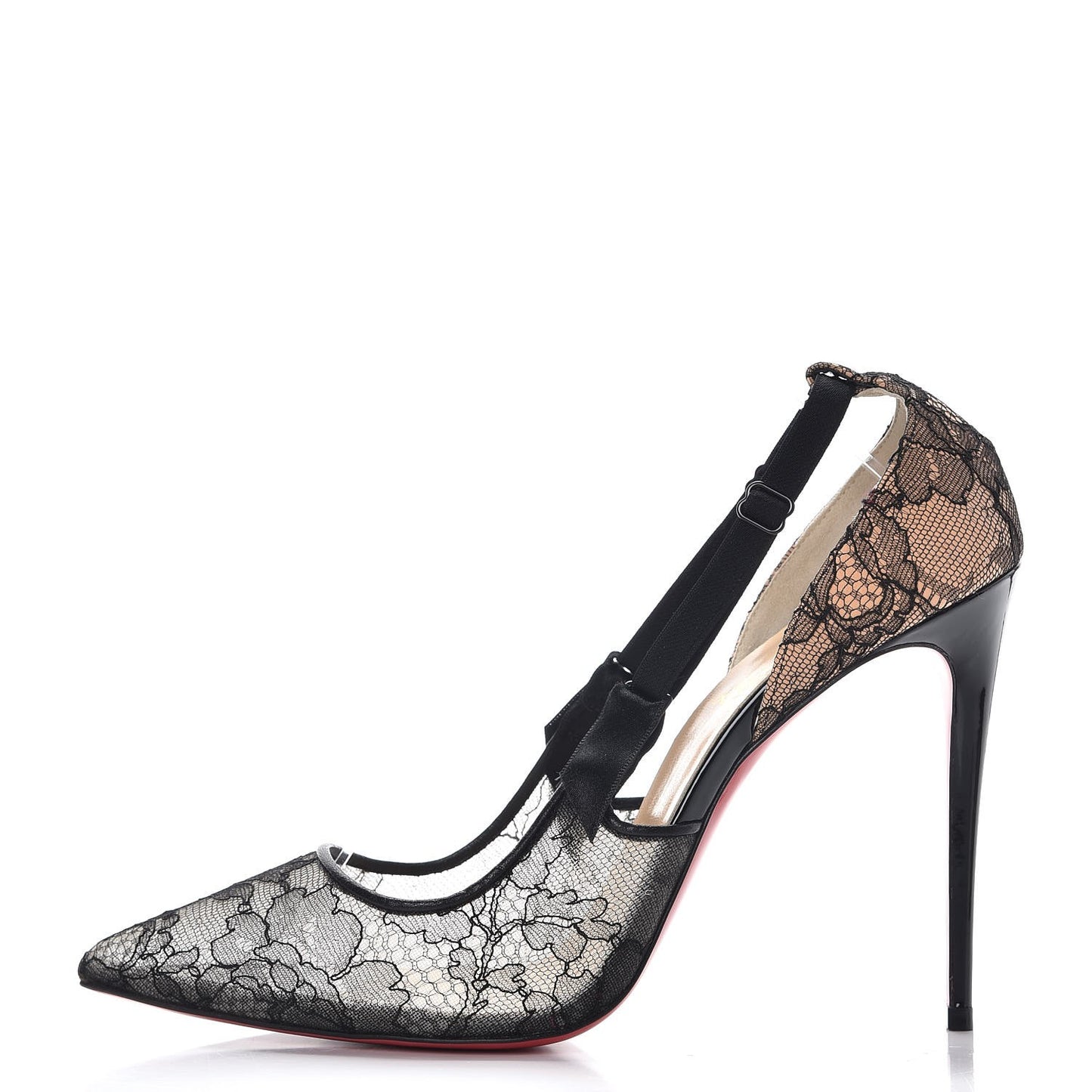 Nappa Patent Chantilly Lace Hot Jeanbi 100 Pumps 40 Black