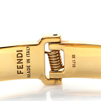 Fendi Metal Pearl Logo Bracelet S Gold 4 of 6