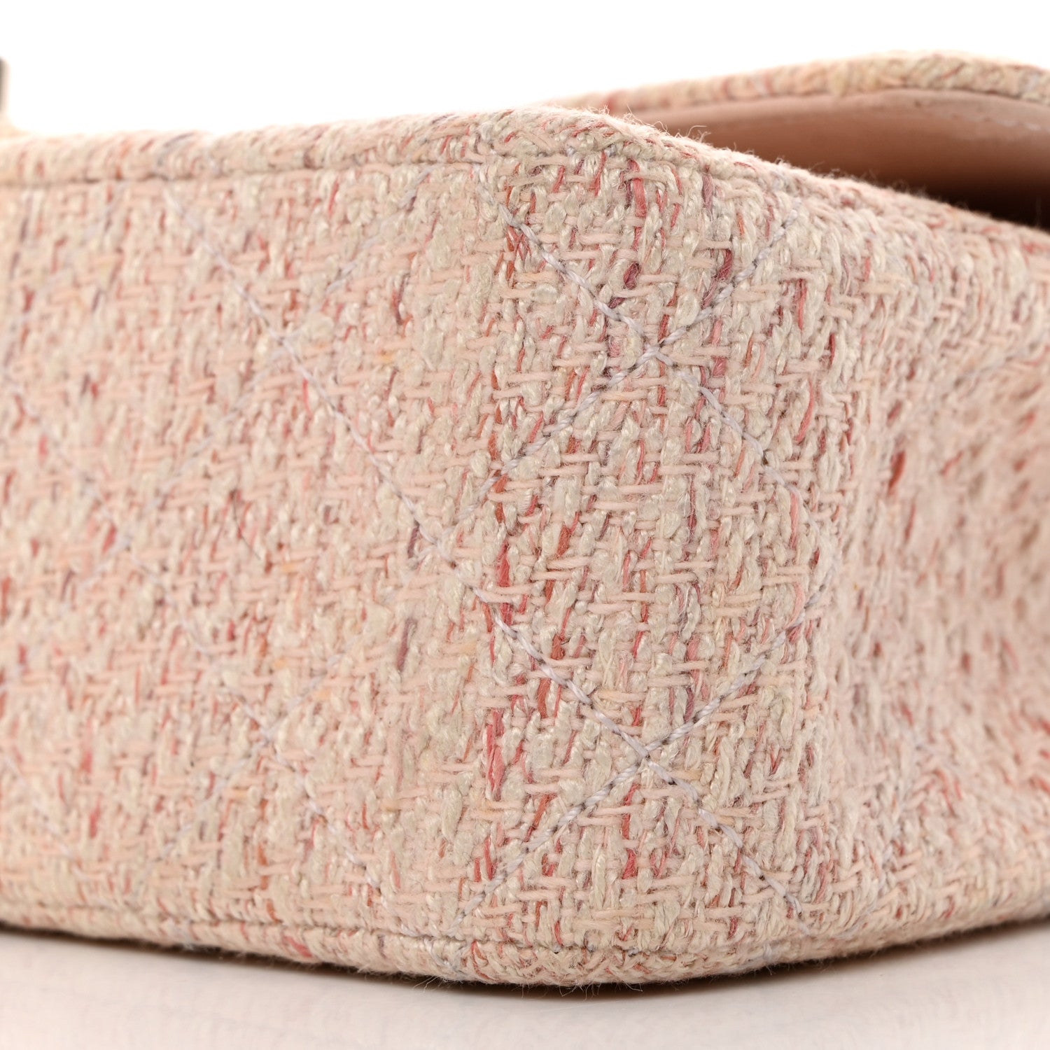 Chanel Tweed Medium Double Flap Pink Multicolor 10 of 12
