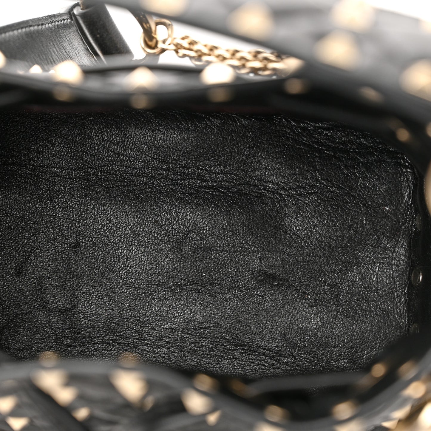 Nappa Mini Rockstud Spike Bucket Bag Black