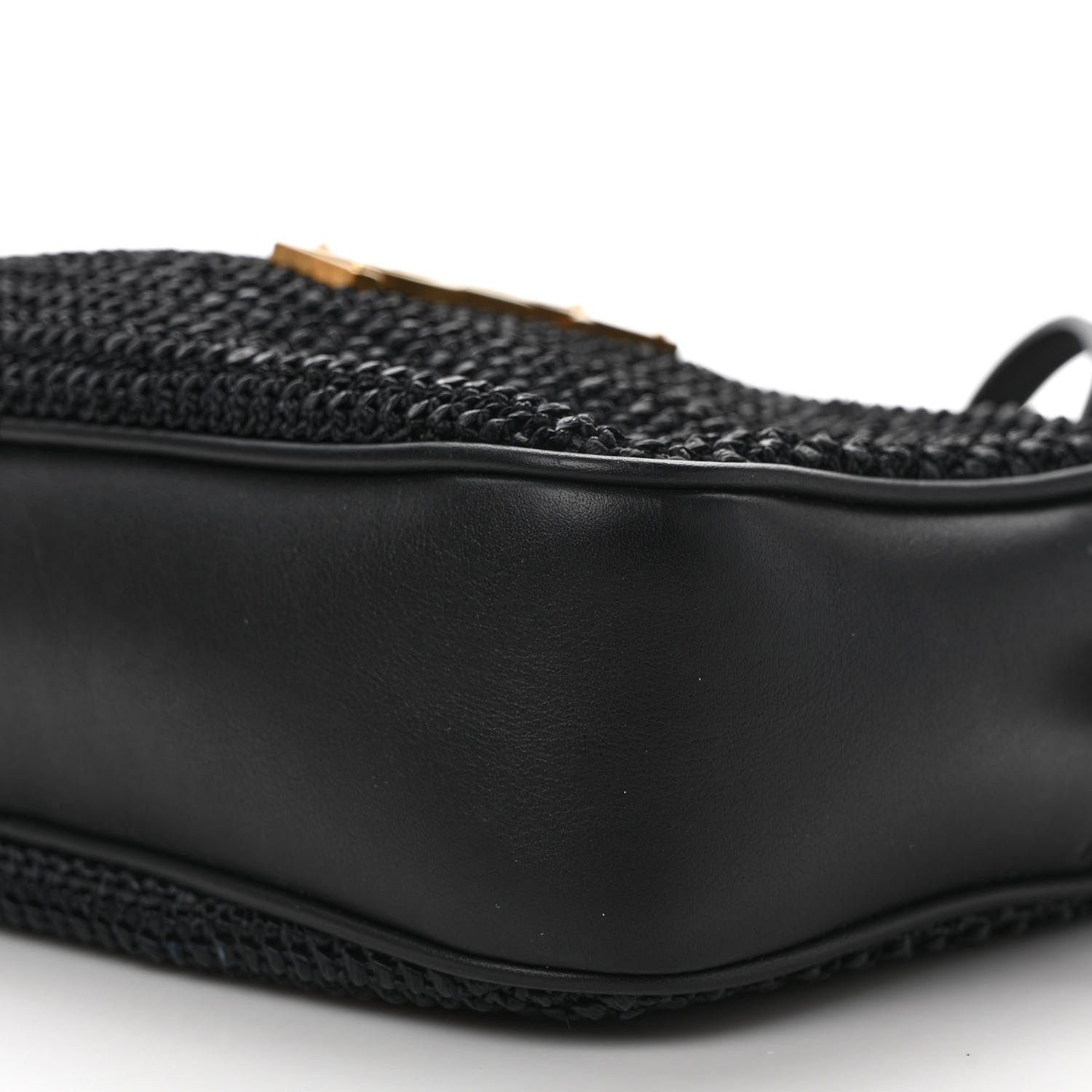 Saint Laurent Raffia Canvas Monogram Lou Camera Bag Black 10 of 10