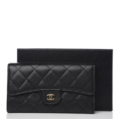 Chanel Caviar Quilted Large Flap Wallet Black 12 of 12
