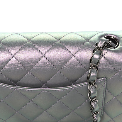 Chanel Iridescent Calfskin Quilted Mini Rectangular Flap Light Purple 11 of 12