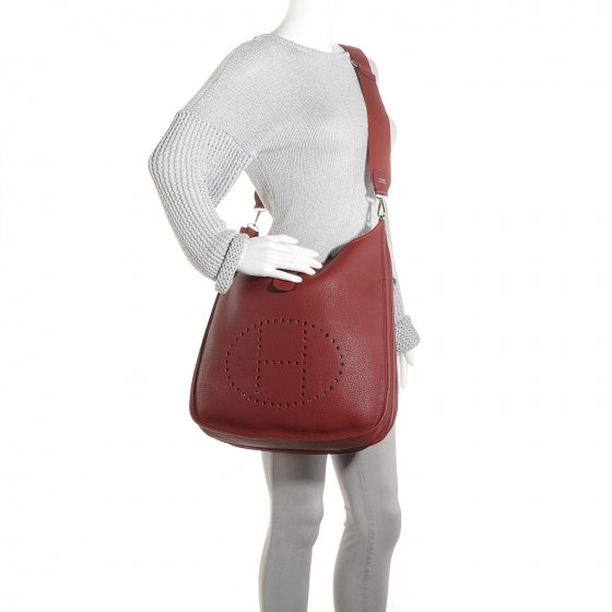 Hermes Taurillon Clemence Evelyne III TGM Rouge H 2 of 19