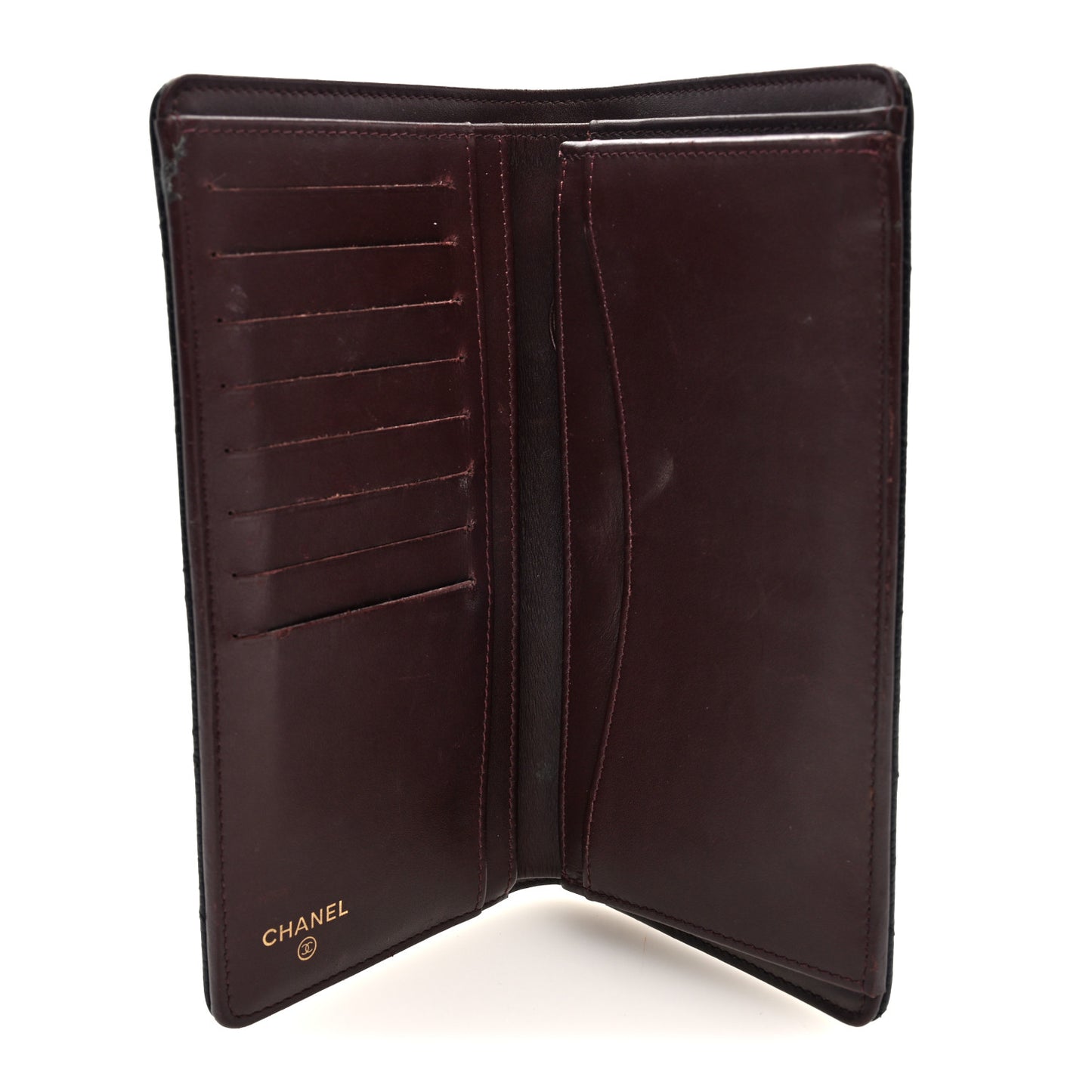 Caviar Quilted Yen Wallet Black