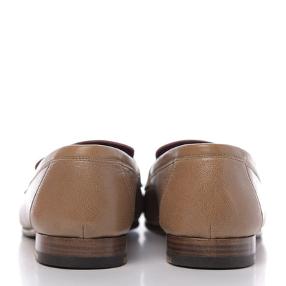 Hermes Goatskin Womens Paris Loafers 38 Etoupe 9 of 14
