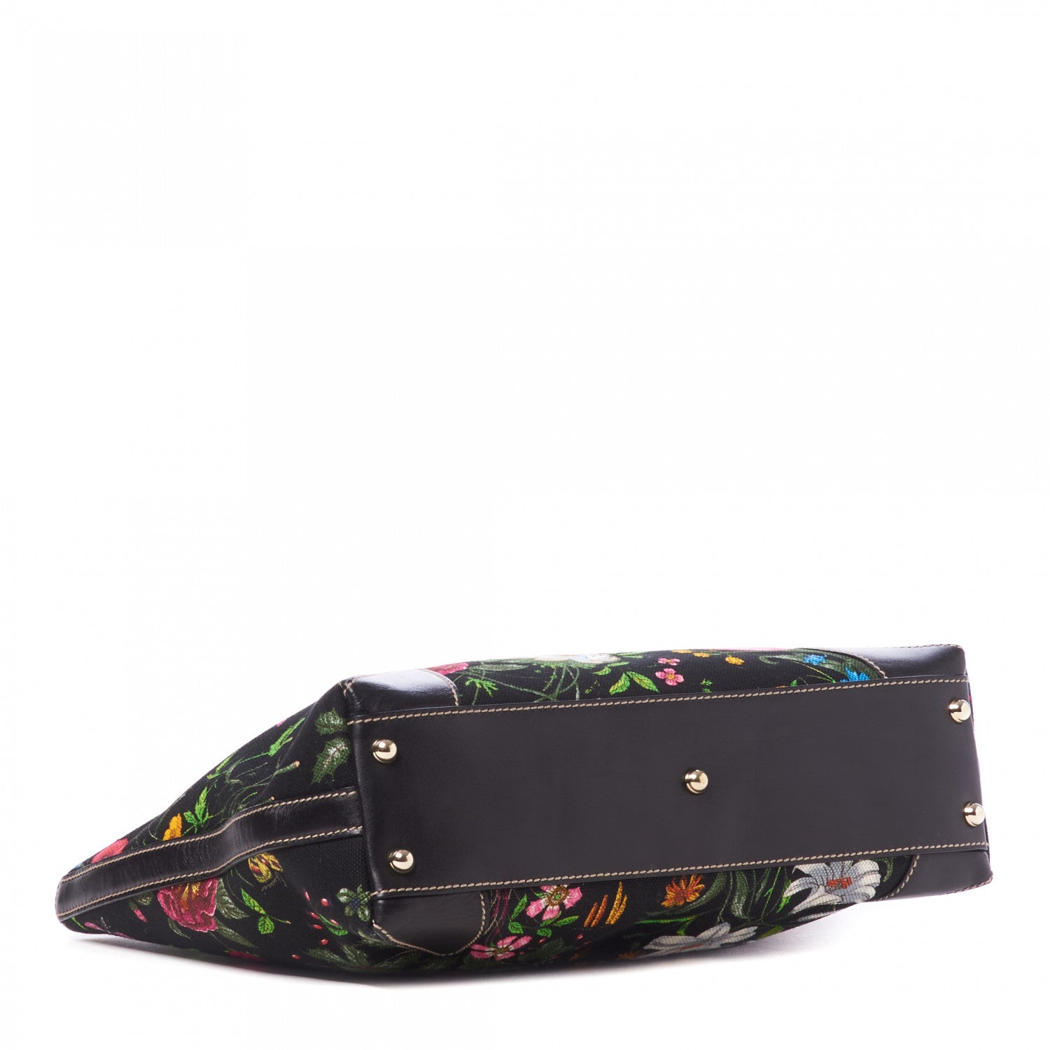 Gucci Canvas Floral Flora Tote Black 3 of 8