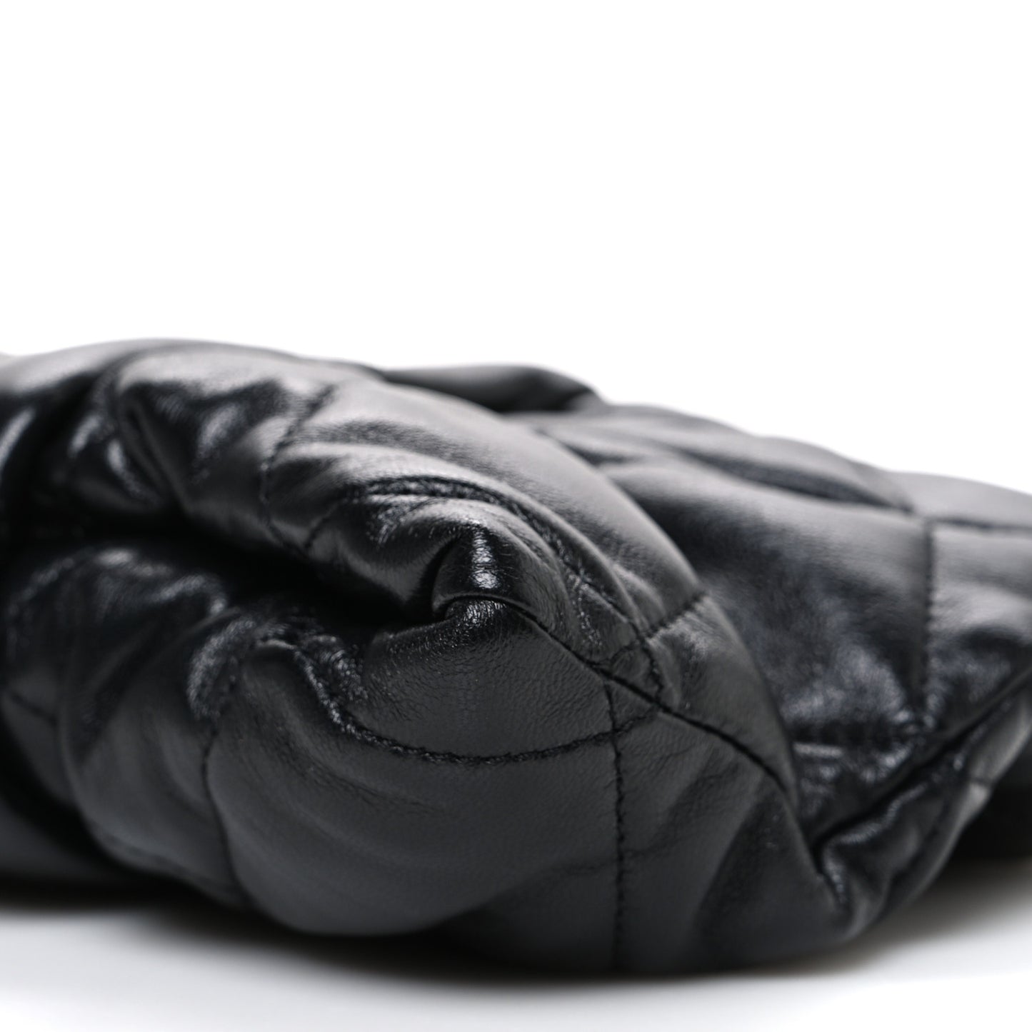 Lambskin Quilted Mini Bow Bag Black