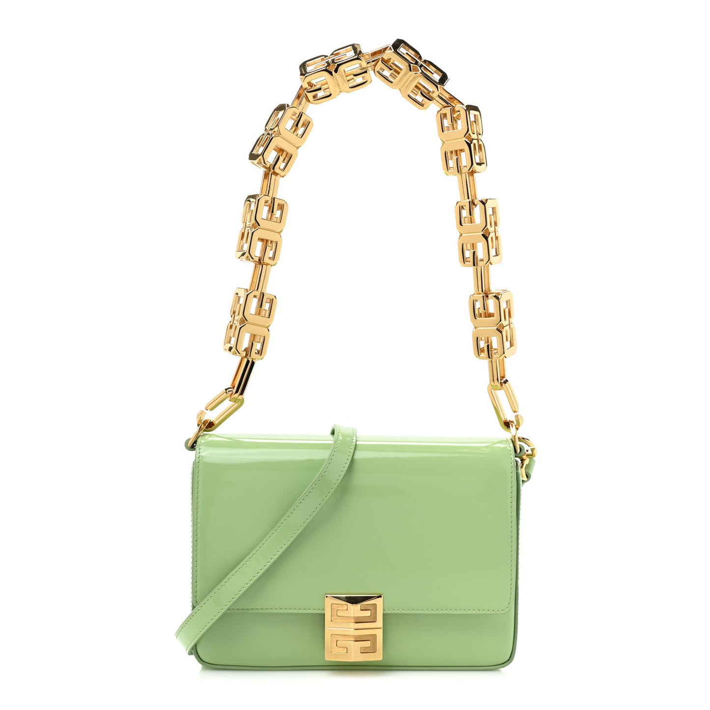 Box Calfskin Medium 4G Cube Chain Shoulder Bag Pistachio