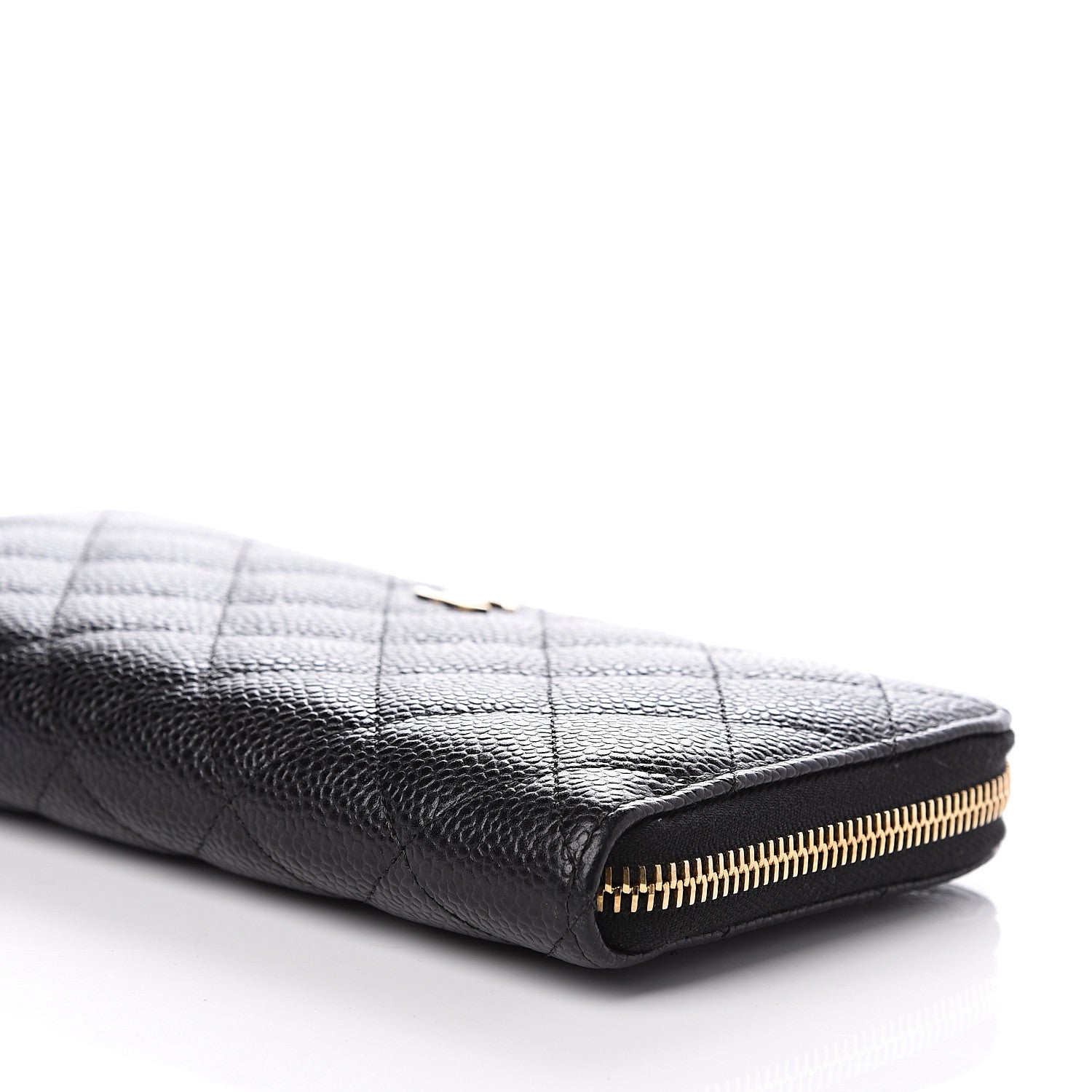 Chanel Caviar Quilted Large Gusset Zip Around Wallet Black 9 of 11