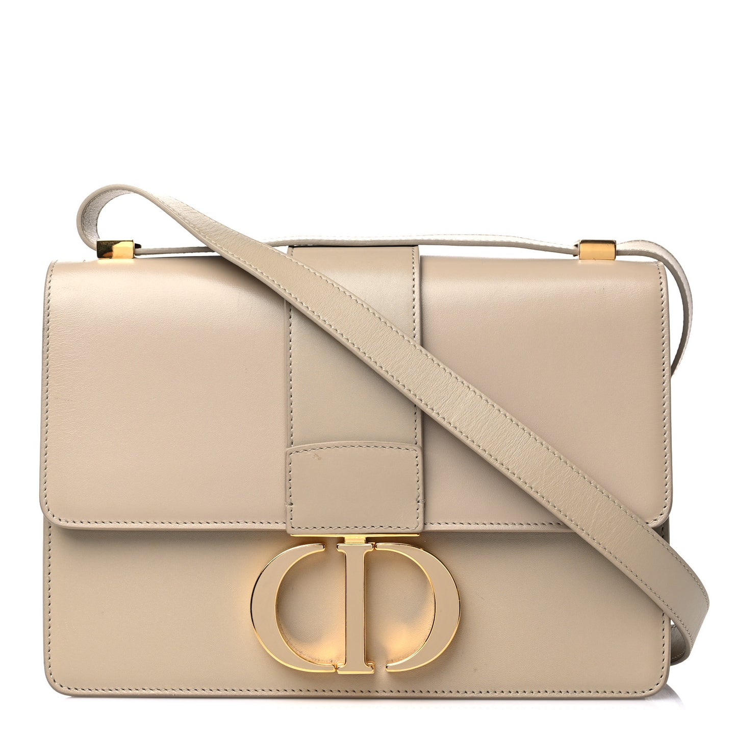Smooth Calfskin 30 Montaigne Flap Bag Beige