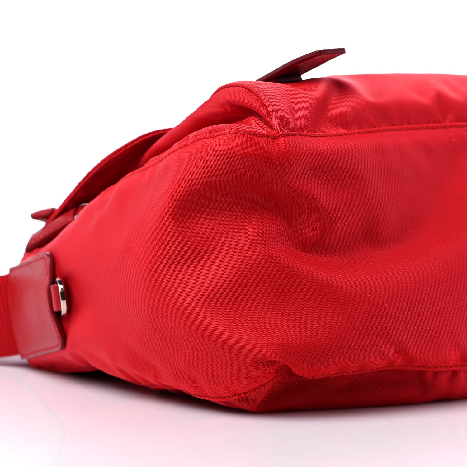 Prada Tessuto Nylon Saffiano Messenger Bag Rosso 6 of 12