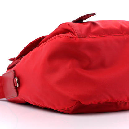 Prada Tessuto Nylon Saffiano Messenger Bag Rosso 6 of 12