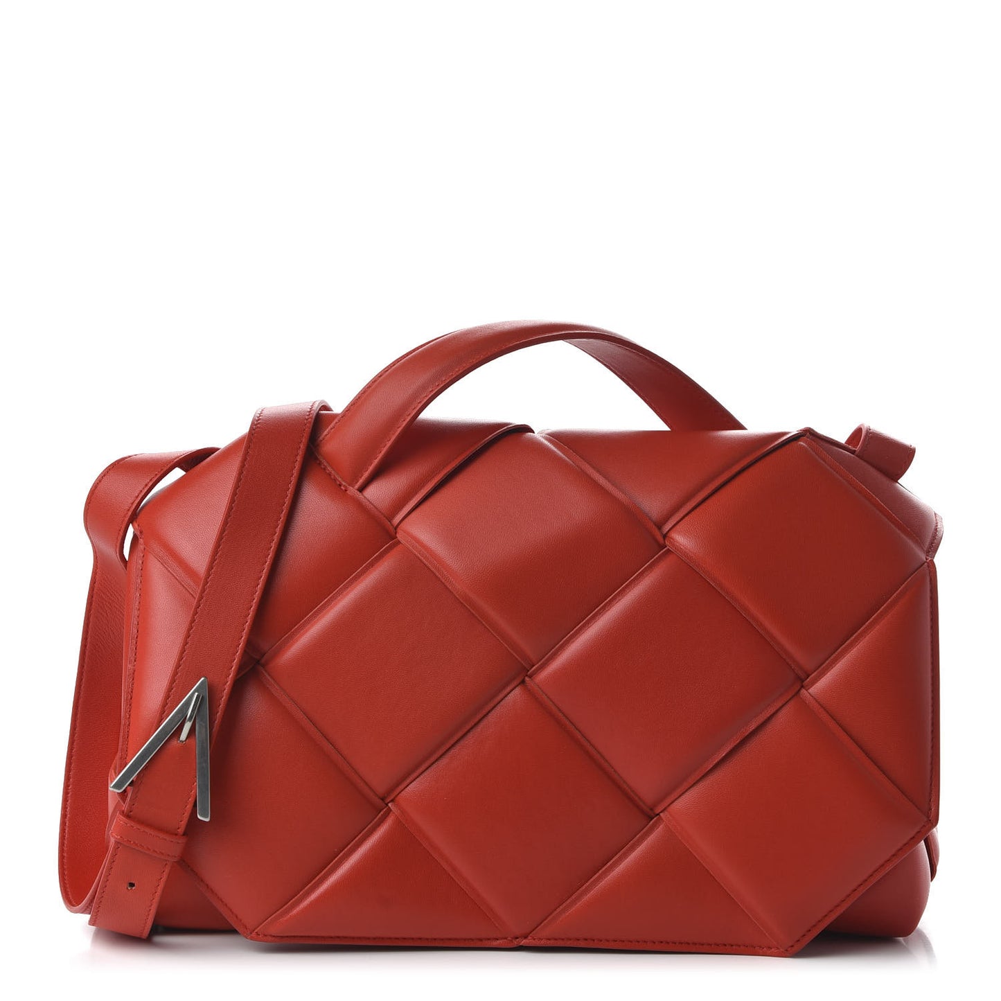 Nappa Intreccio Padded Top Handle Shoulder Bag Nail Polish