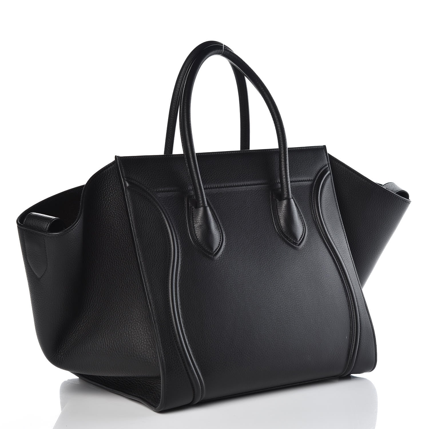 Celine Supple Calfskin Medium Phantom Luggage Black 3 of 7