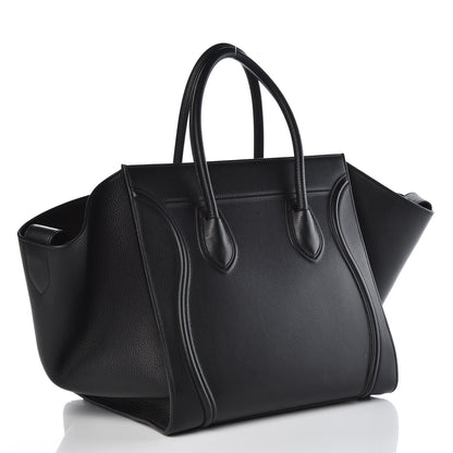 Celine Supple Calfskin Medium Phantom Luggage Black 3 of 7