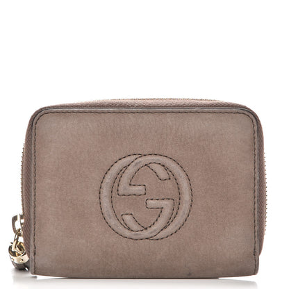 Gucci Vitello Range Soho Compact Disco Zip Around Wallet Grey Field 1 of 8