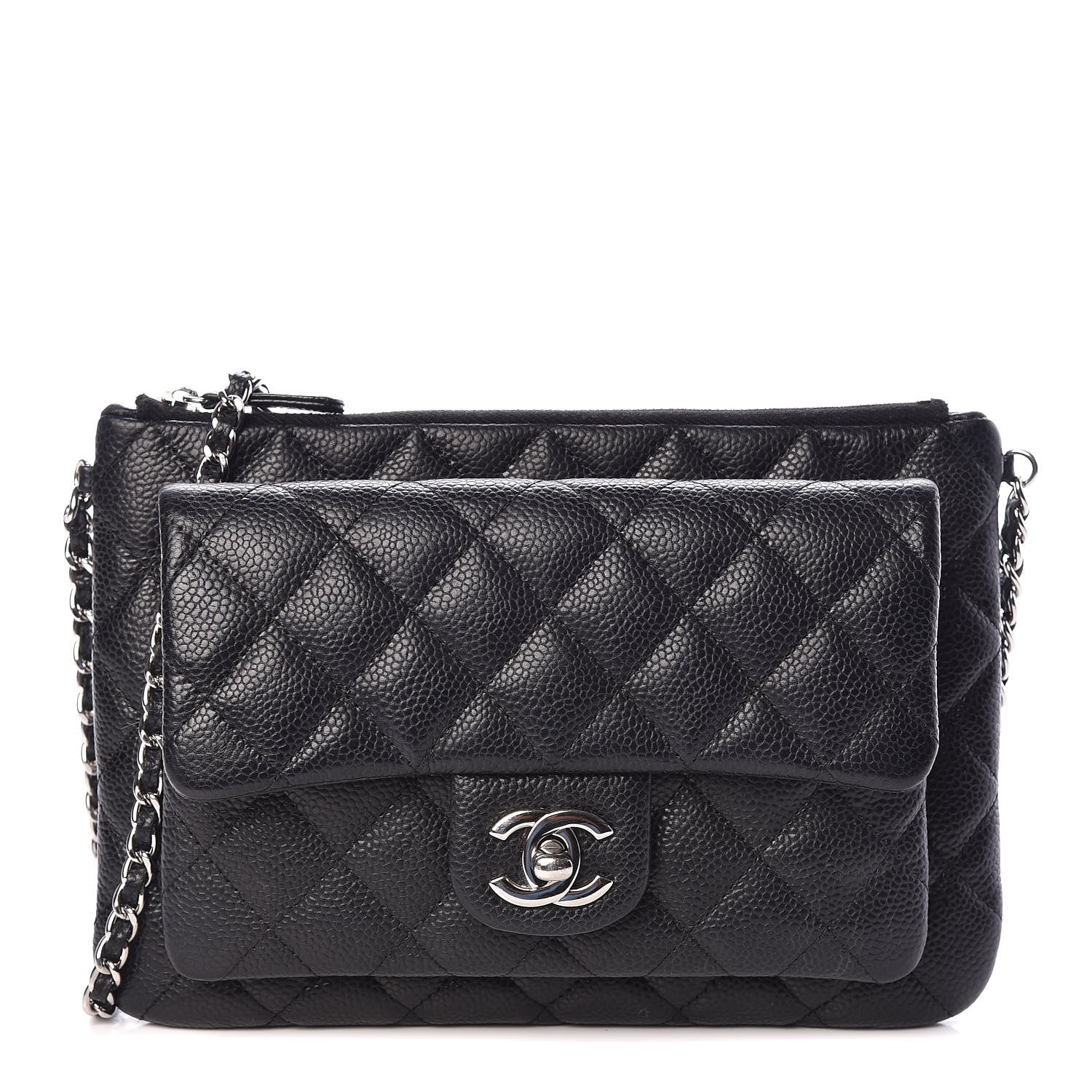 Chanel Caviar Quilted Daily Zip Crossbody Bag Black 1 of 10