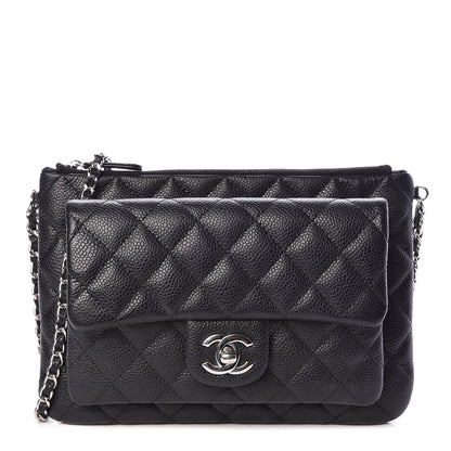 Chanel Caviar Quilted Daily Zip Crossbody Bag Black 1 of 10