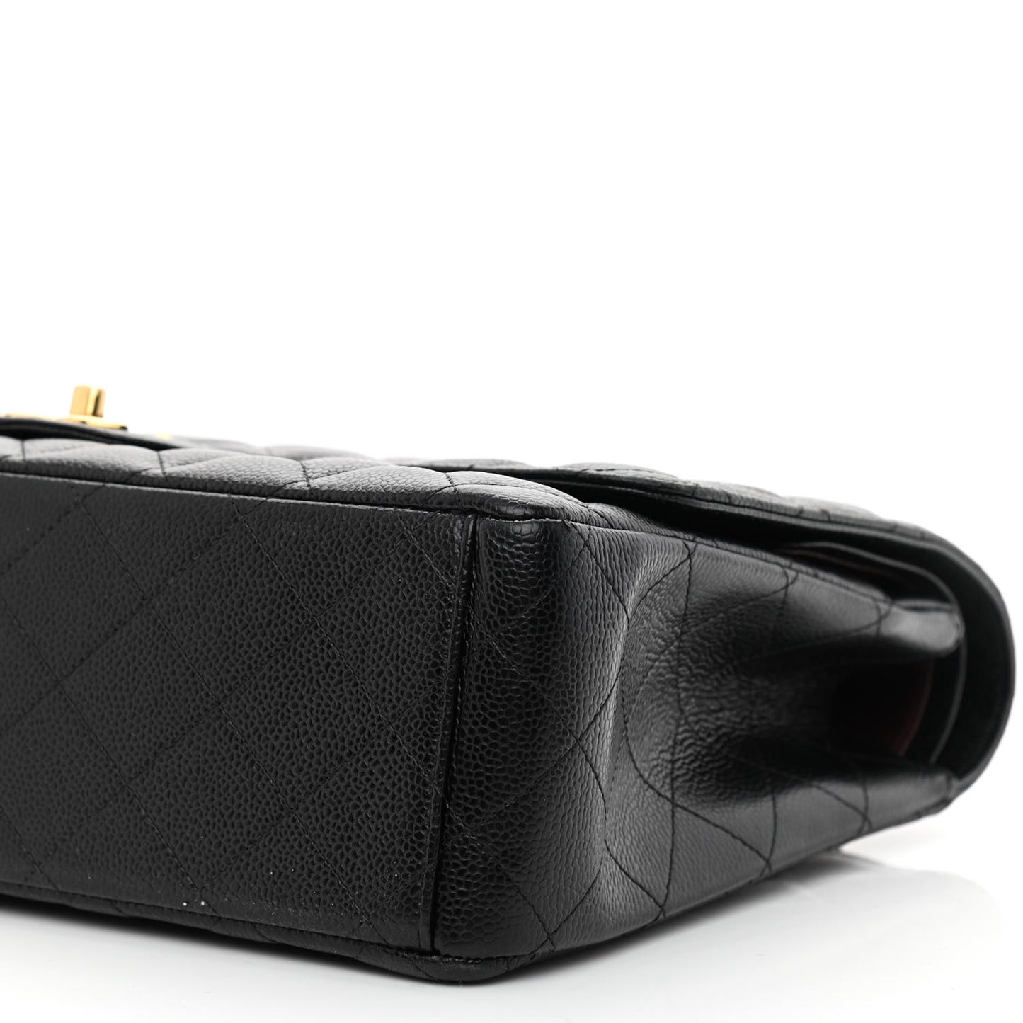 Caviar Quilted Maxi Double Flap Black