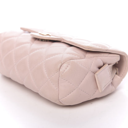 Chanel Lambskin Quilted Flap Cosmetic Case Light Pink 14 of 20