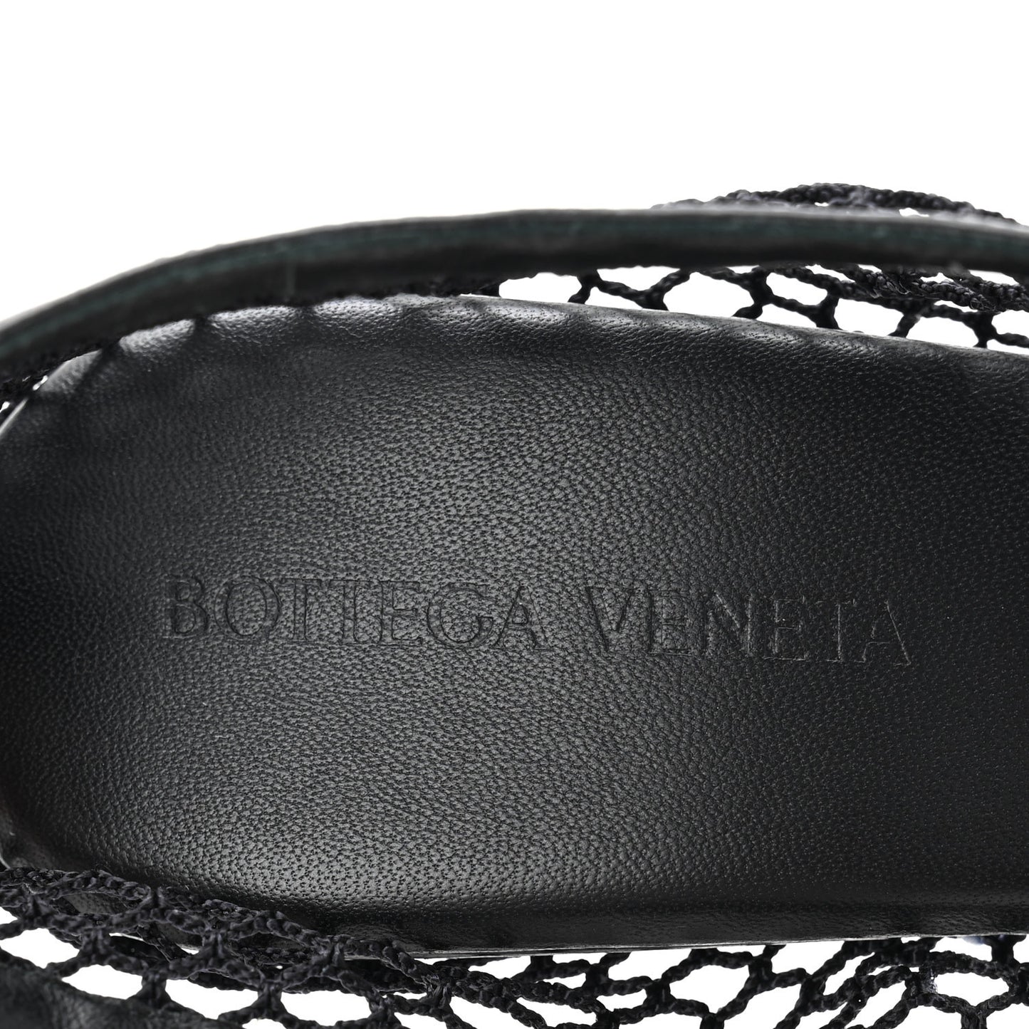 Mesh Nappa Chunky Chain Sandals 36.5 Black