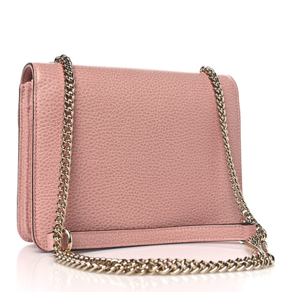 Gucci Dollar Calfskin Small Interlocking G Shoulder Bag Soft Pink 3 of 11