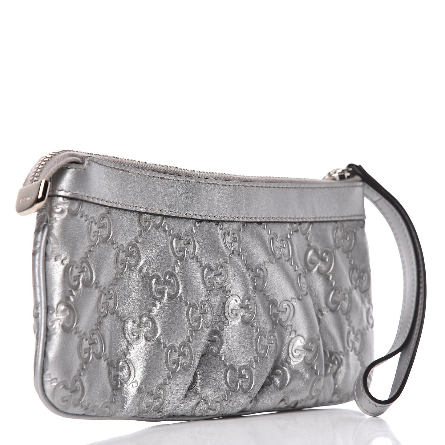 Guccissima New Britt Wristlet Silver