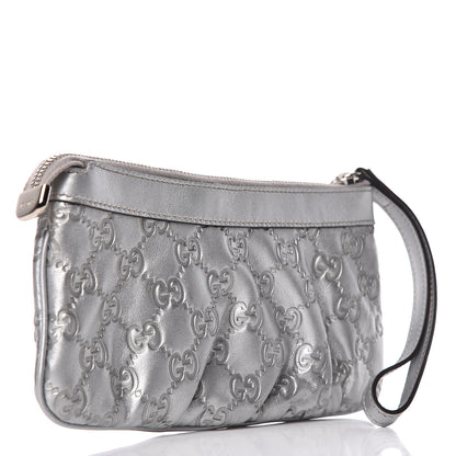 Gucci Guccissima New Britt Wristlet Silver 3 of 7
