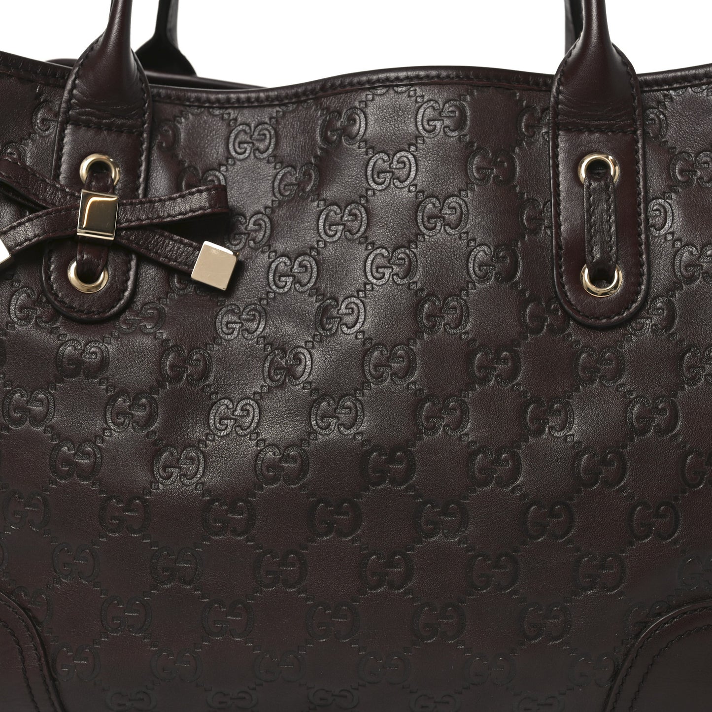 Guccissima Medium Princy Tote Dark Brown